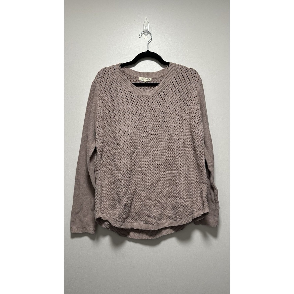 Honey Punch Beige Sweater Women's Size XL Cozy Fall Casual Pullover